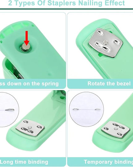 17 in 1 Green Desk Organizers and Accessories Set, 3 Office Desk Supplies Storage Organization, 4 Pens, Stapler, Staples & Remover, Tape & Dispenser, Scissors, Ruler, Clips, Hole Punch, Back to School