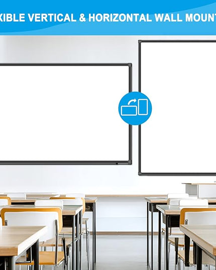 H-Qprobd 72"x48" White Board for Wall Large Magnetic Dry Erase Board with Black Aluminum Frame, Presentation Whiteboard Suitable for Home, Office, Classroom & Kitchen