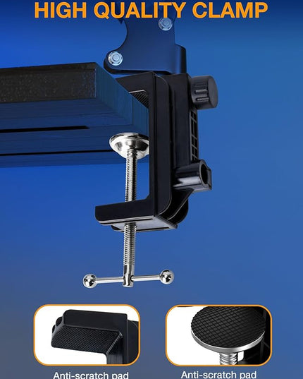 QuadCast Boom Arm, Mic Arm for Blue Yeti HyperX QuadCast SoloCast Fifine AM8 and Most Microphone, Mic Stand Desk with 3/8" to 5/8" Adapter by SUNMON