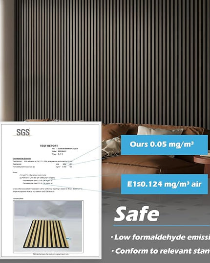 Art3d 2-Pack 48" x 24" Acoustic Wood Panels for Wall, Soundproof Wood Slat Panel for Wall and Ceiling, 3D Fluted Sound Absorbing Paneling for Interior Wall Decor, Living Room, Bedroom - Walnut