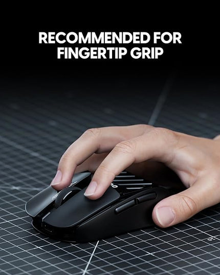 Pulsar Gaming Gears LAB X2F Wireless Fingertip Gaming Mouse, Ultra Lightweight 1.34 oz (38 g), HUANO Blue Pink Dot Switches, 32,000 DPI, 750 IPS, XS-1 Sensor, 8K Compatible (Black)
