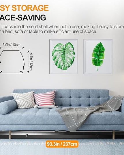 FUDESY 78.7 x 93in Large Collapsible Black Backdrop Screen, Portable Retractable Pull Up Panel Wrinkle-Resistant Photo Background for Streaming, Video Conference, Photographic Studio