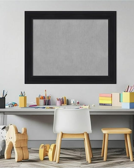 Amanti Art Black Framed Magnetic Board 23x29 Medium Vision Board for use with Magnets, 100% Metal Sheet to Display Items as Office Decor or for Home Organization in mudroom, Kitchen or Kids Room