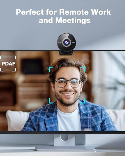 EMEET C950 4K Webcam for PC - PDAF Autofocus, USB Webcam with Microphone & Physical Privacy Cover, 1080P@60FPS, USB 2.0 Plug&Play, No Tripod Hole, Web Cam w/ 70°View for Meeting/Online Classes/Zoom