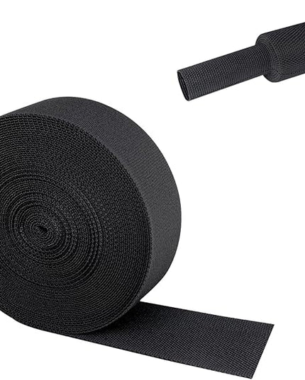 2 in 1 Heat Shrink Braided Sleeving Fabric Tubing-Ideal fit Irregular Shape Hose/Cable/Wire (1"(25mm), 22FT)