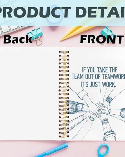 Yhtrg Welcome to the Team Gifts Spiral Notebooks, Gifts for Team Members at Work, Teams Appreciation Gift for Employees, Blue Journal Notebook for Women Men Coworkers, 5.5x8.3 Inch