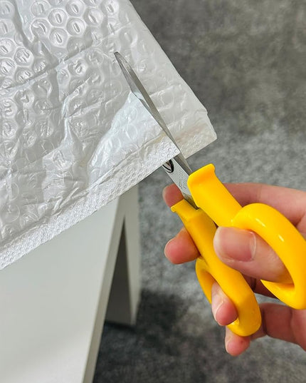 CATXNY Small Scissors 2 Pack All Purpose 6 Inch Heavy Duty Scissors with Power Notch, Ultra Sharp Blades, Great for Sewing, Craft, Home, Office and School, Yellow