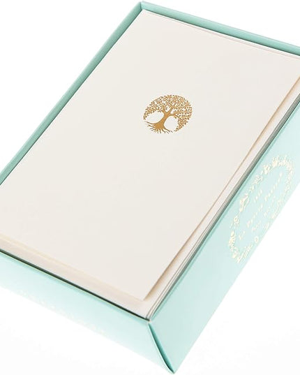 Graphique Box of Cards, Tree - Includes 10 Cards with Matching Envelopes and Storage Box, Cute Stationery Made of Durable Heavy Cardstock, Cards Measure 3.25" x 4.75"