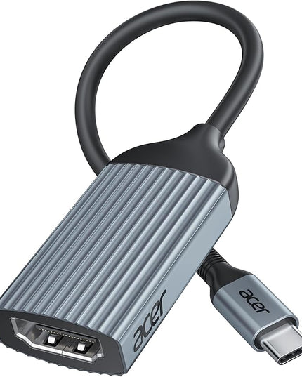 acer USB-C to HDMI Adapter 4K@60Hz, (High Speed, Thunderbolt 3/4) Type C to HDMI Converter Compatible with MacBook Pro/Air, iPhone 17 16 15 Pro/Max, iPad Pro/Air, Surface, Dell XPS, Chromebook, etc