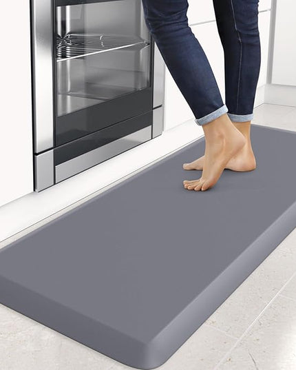 4/5 Inch Thick Kitchen Mats for Floor, StepRite Kitchen Rug for Standing Desk, Non-Slip, Thicker, Stain & Water Resistant, Comfort Anti Fatigue Floor Mat for Home, Kitchen, Office - Grey,54 * 22''