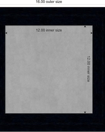 Amanti Art Black Framed Magnetic Board 16x16 X-Small Vision Board for use with Magnets, 100% Metal Sheet to Display Items as Office Decor or for Home Organization in mudroom, Kitchen or Kids Room