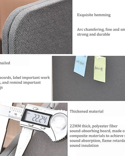 Acoustic Desk Divider Panel, Soundproof for Improved Focus, Office Desktop Partition Noise Reduction and Enhanced Work Environment