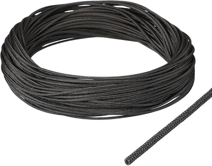 uxcell Insulation Cable Protector,1mm/0.04 Inch-30m/98 Feet High Temp Fiberglass Sleeve Black