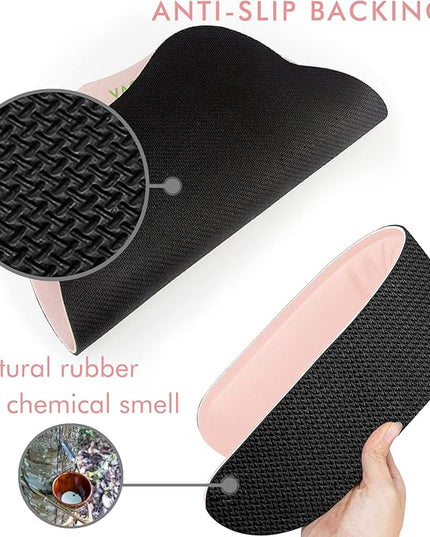 VAGAU Premium Keyboard Wrist Rest and Mouse Pad Wrist Support, Ergonomic Memory Foam Set for Office, Laptop, Mac, Computer and Gaming,Comfortable Typing &Wrist Pain Relief（Pink）