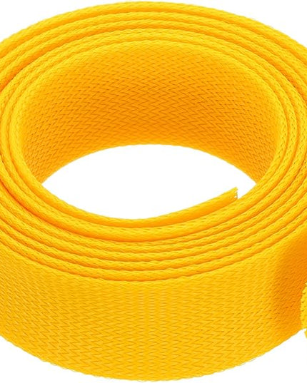 uxcell Expandable Sleeving,2 3/4-inch 10ft Cable Sleeve, Yellow