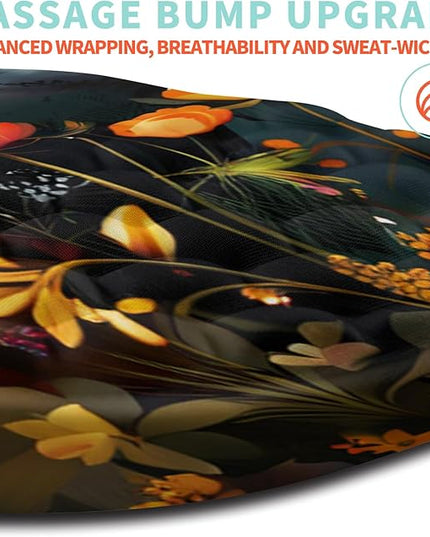 Ergonomic Mouse Pad Wrist Support with Memory Foam Massage Bulge, Carpal Tunnel Pain Relief Mousepad Wrist Rest for Mouse(12x8 inch, Midnight Forest)