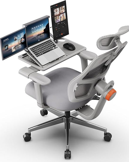 Newtral Ergonomic Office Chair with Adaptive Lumbar Support- High Back Desk Chair with Adjustable Headrest, 3D Armrest, Adjustable Seat Depth & Height, Home Office