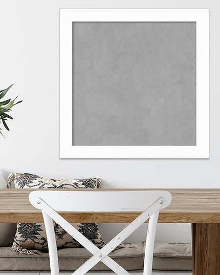 Amanti Art White Framed Magnetic Board 23x23 Medium Vision Board for use with Magnets, 100% Metal Sheet to Display Items as Office Decor or for Home Organization in mudroom, Kitchen or Kids Room
