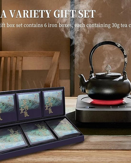 Organic White Tea Cake - White Organic Tea 6 Boxes Gift Set Cakes - 2023 Harvest Hand Picked, 6.34oz / 180g Chinese Fujian Ancient Gongmei Tree Premium Gifts for Home, Office,Camping Drinking