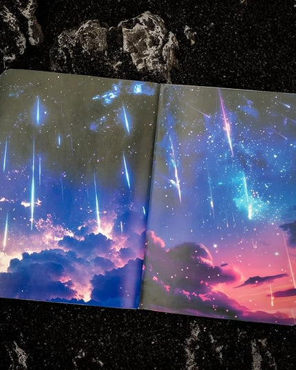 AuriicLeaf Large Galaxy & Aurora PET Stickers Set, 60 PCS Aesthetic Sky Stickers for Scrapbooking, Journaling, DIY Crafts, and Art Supplies
