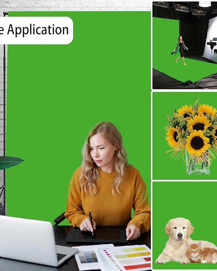 Green Screen Backdrop, Product Photo Backdrop for Photoshoot, Photography Background for Streaming Video Studio 10FTx20FT