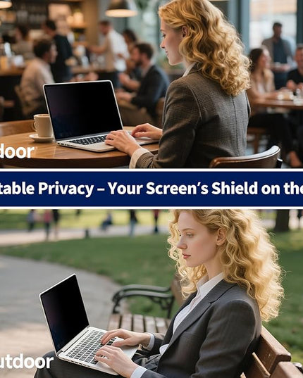 Magnetic Laptop Privacy Screen 14 Inch 16:10, Removable Matte Anti Glare Blue Light Filter - Computer Privacy Shield Not for 14" 16:9 Laptop