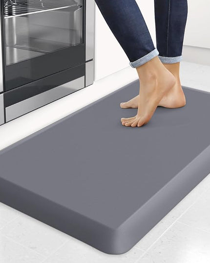 4/5 Inch Thick Kitchen Mats for Floor, StepRite Kitchen Rug for Standing Desk, Non-Slip, Thicker, Stain & Water Resistant, Comfort Anti Fatigue Floor Mat for Home, Kitchen, Office - Grey,32 * 20''