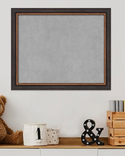 Amanti Art Black Framed Magnetic Board 19x23 Small Vision Board for use with Magnets, 100% Metal Sheet to Display Items as Office Decor or for Home Organization in mudroom, Kitchen or Kids Room