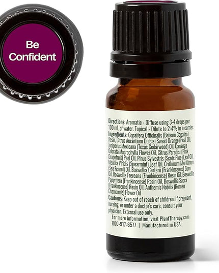 Plant Therapy Be Confident Essential Oil Blend 10 mL (1/3 oz) 100% Pure, Undiluted, Natural Aromatherapy