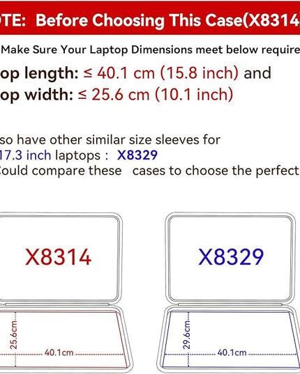 Smatree Hard EVA Protective Sleeve Compatible for 17.3 inch Acer Aspire 5 Laptop-A517-58M-59S6/A517-58M-59R9, for Acer Aspire 3 Laptop-A317-55P-P7BJ/A317-55P-38EM Waterproof and Anti-Shock Case(X8314)