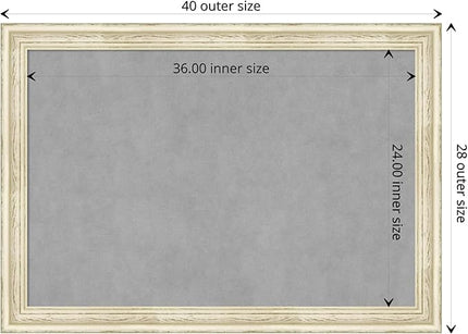 Amanti Art White Framed Magnetic Board 28x40 Large Vision Board for use with Magnets, 100% Metal Sheet to Display Items as Office Decor or for Home Organization in mudroom, Kitchen or Kids Room