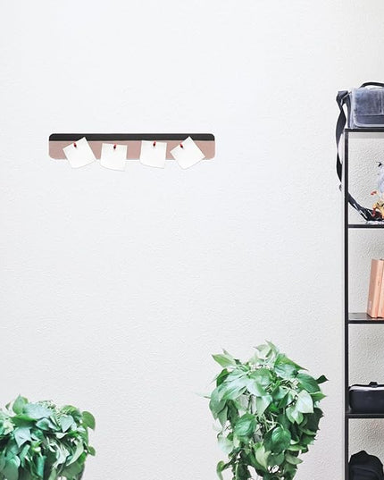 Magnetic Felt Bulletin Board Strips Set Colored Wall Memo Board Pieces Yellow Pink Green Gray for Office and Classroom Organization