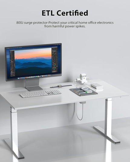 Pop Up Countertop Outlet with 2 PD 45W USB C Charging Station, 3.15 in Hole Electrical Power Outlets Insert in 4 Plugs 4 USB Ports 15W Wireless Charger for Desktop Kitchen Countertop