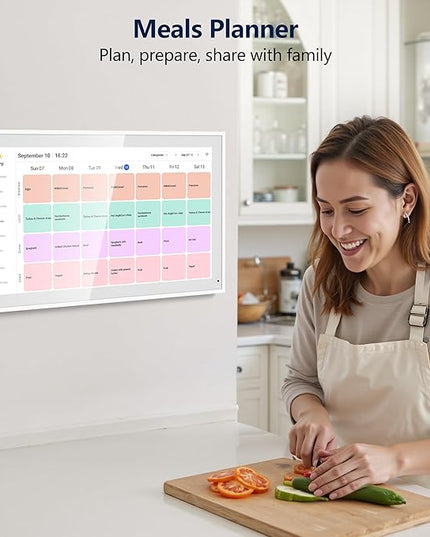 Digital Calendar – 27 Inch Electronic Wall Calendar & Chore Chart, Smart Family Organizer with Interactive Touchscreen Display, Wall Mount in Portrait or Landscape