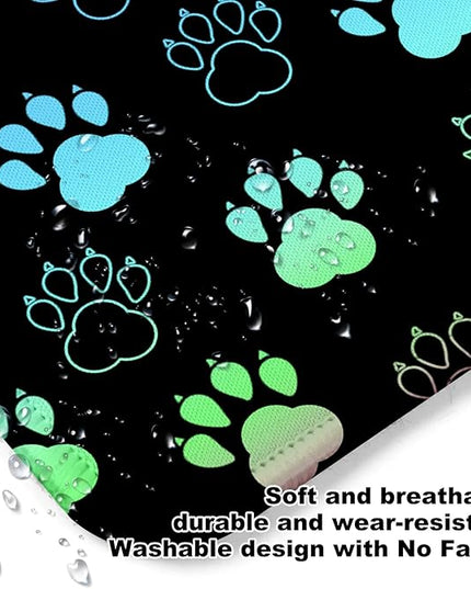 Dog Paw Square Mouse Pad,Non-Slip Rubber Base Mouse Pad,Home Office Decoration Desktop Accessory,Laptop Mouse Pad for Office Laptops,9.4x7.8x0.12inch 3