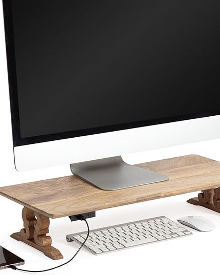 Anji Mountain Monitor Stand - Desktop Organizer & Laptop Riser, Ergonomic Monitor Riser, Space-Saving Monitor Stand for Desk, Durable Construction, Easy Assembly, Ideal for Home & Office