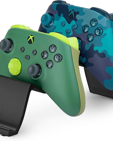 Desktop Dual Game Controller Stand Holder – Stylish, Minimal Wave Design, Suitable for PS5, Xbox, Switch, PC & Retro Gamepads - by Brainwavz (UGDS12)
