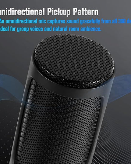USB Condenser Microphone Audio Recording Microphone with Triangular Stand Suitable for Windows macOS Ideal for Content Creation Live Streaming Online Meetings Gaming and Remote Work(K2S)