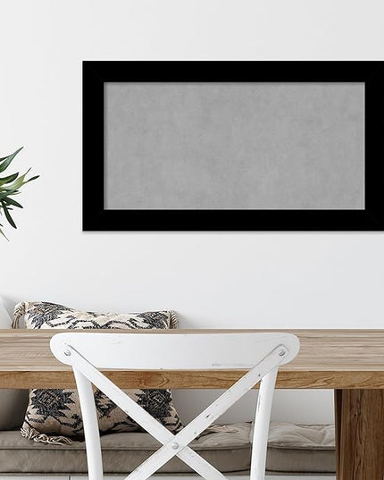 Amanti Art Black Framed Magnetic Board 15x27 Small Vision Board for use with Magnets, 100% Metal Sheet to Display Items as Office Decor or for Home Organization in mudroom, Kitchen or Kids Room