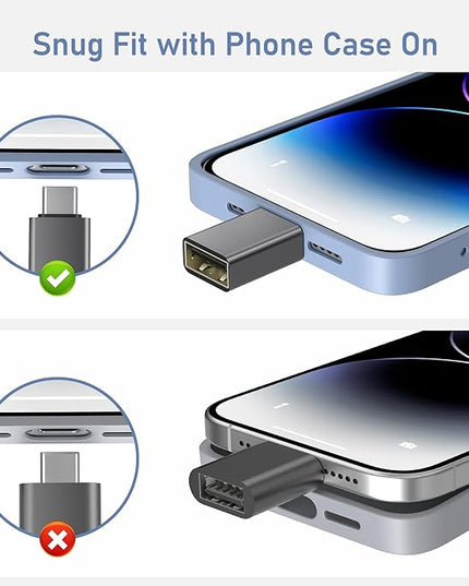 Basesailor USB C to USB Adapter 3Pack,USBC Male to A Female 3.0 OTG MacBook Pro/Air Adapter,Type C Thunderbolt 4 3 Converter for Apple iPhone 17 16 15,Mac,iPad,Microsoft Surface,Samsung Galaxy S25 S24