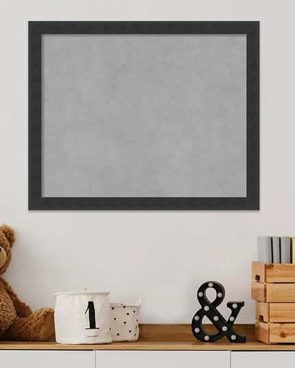 Amanti Art Black Framed Magnetic Board 18x22 Small Vision Board for use with Magnets, 100% Metal Sheet to Display Items as Office Decor or for Home Organization in mudroom, Kitchen or Kids Room
