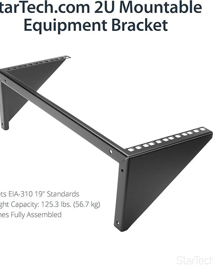 StarTech.com 4U Wall Mount Patch Panel Bracket - 19 inch Steel Vertical Mounting Rack for Network and Data Equipment, TAA (RK419WALLV)