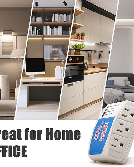BSEED Surge Protector Home Appliance,3 Outlet Power Surge Protector, Voltage Protector Brownout Surge Refrigerator 1875 Watts,120V 15A(4Pack)