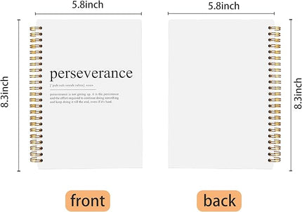 Perseverance Definition Inspirational Notebook, Motivational Journal, Inspirational Gifts for Coworkers Women Men, Inspiring Work Spiral Notebooks 5.5x8.3 Inch