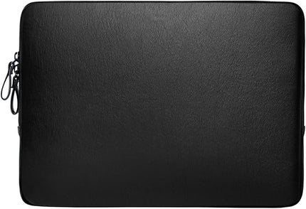 MOSISO Laptop Sleeve Bag 13.3 inch Compatible with MacBook Air/Pro, 13-13.3 inch Notebook, Compatible with MacBook Pro 14 2025-2021 M4 M3 M2 M1, PU Leather Padded Bag Waterproof Case, Black