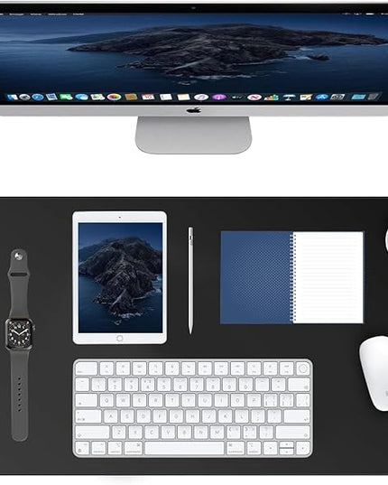 TopMade Mouse Pad with 15W Fast Wireless Charging, 31.5"x15.75" XXL Large Gaming Waterproof Desk Pad with Ultra-Smooth Surface, Non-Slip Base, Computer Desk Mat for MacBook, PC, Laptop, Black