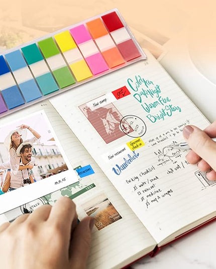 Golcellia 1440 Pieces, Transparent Sticky Notes, Page Markers, Book Tabs, Pop Up Index Tabs