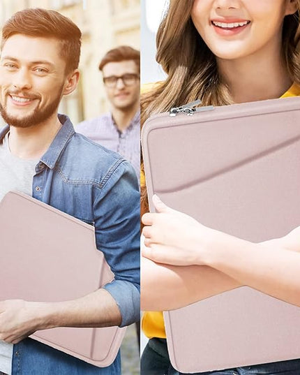 Laptop case 15.6 inch, Durable Briefcase Shockproof Protective Cover, Handbags Portable Laptop Bag for 15.6 inch HP Dell Asus Lenovo Notebook Computer Sleeve with Front Pocket, Pink
