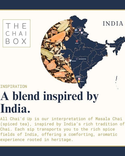 The Chai Box Loose Leaf 100% Organic Black Tea - Featured in Oprah's Favorite Things | Caffeinated Black Tea with Ginger, Cinnamon, Clove, Fennel & Cardamom (Pack of 1) 2.5 oz | Makes 25 Cups | Small Batch Loose Leaf Tea with Whole, Premium Spices