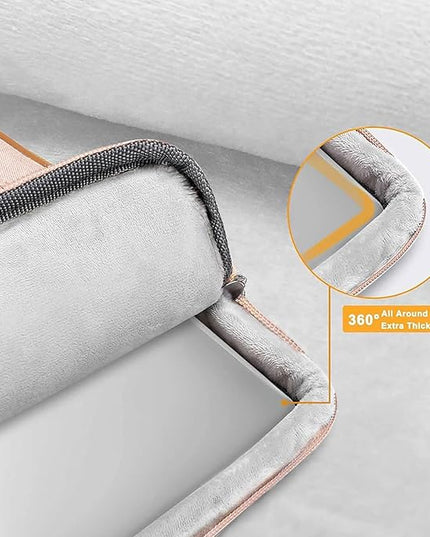 MOSISO 360 Protective Laptop Shoulder Bag,15-15.6 inch Computer Bags Compatible with MacBook Pro 16 inch, HP, Dell, Lenovo, Asus Notebook,Side Open Messenger Bag with 4 Zipper Pockets, Khaki